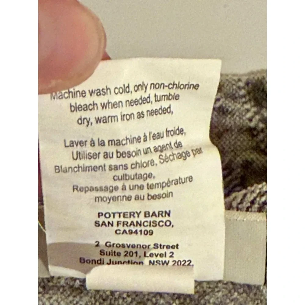 Pottery Barn Jacquard Medallion Coverlet Lattice Quilt Blanket Grey 92x96 Bed
